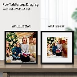KINLINK 12x12 Picture Frames Black, Square Photo
