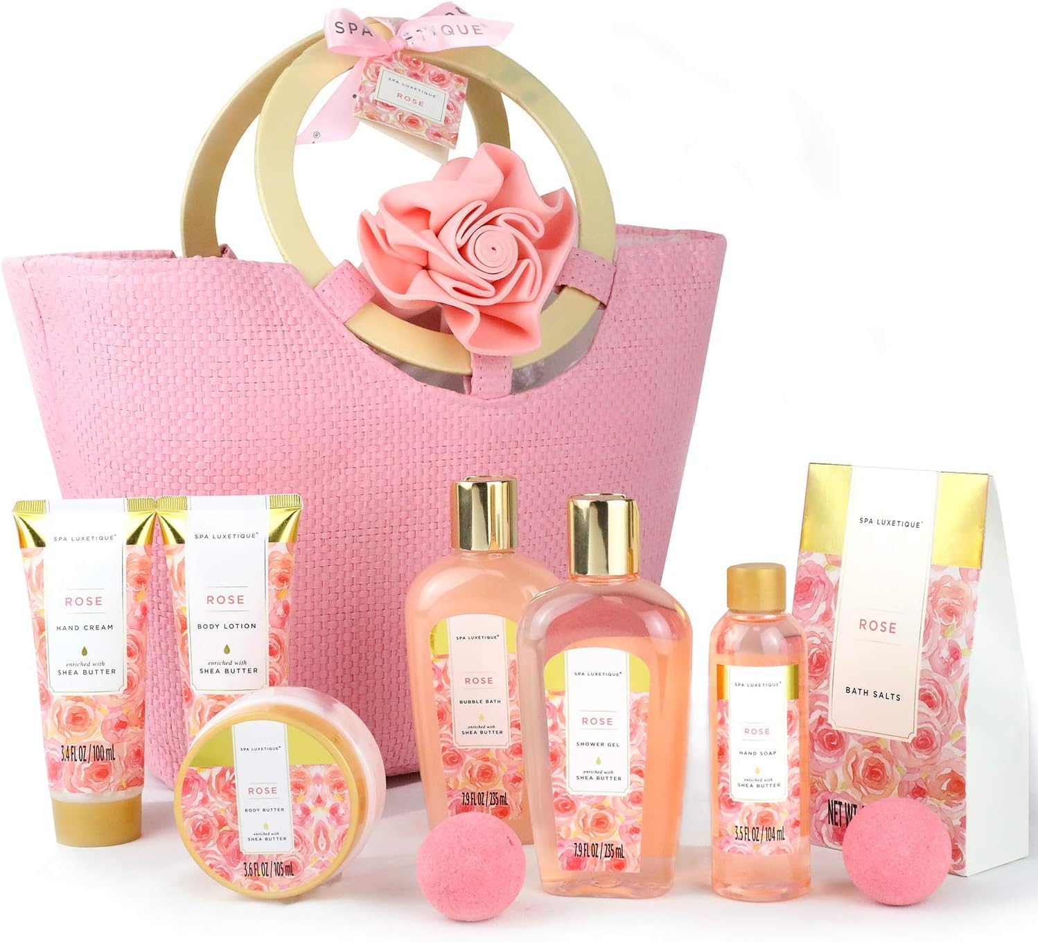 Gifts for Her-Spa Luxetique Spa Gift Set Pamper Set for Mum,10pcs Rose Bath Spa Sets for Women Birthday Gifts for Her Valentine's Mothers Day Gifts Christmas Gift for Her