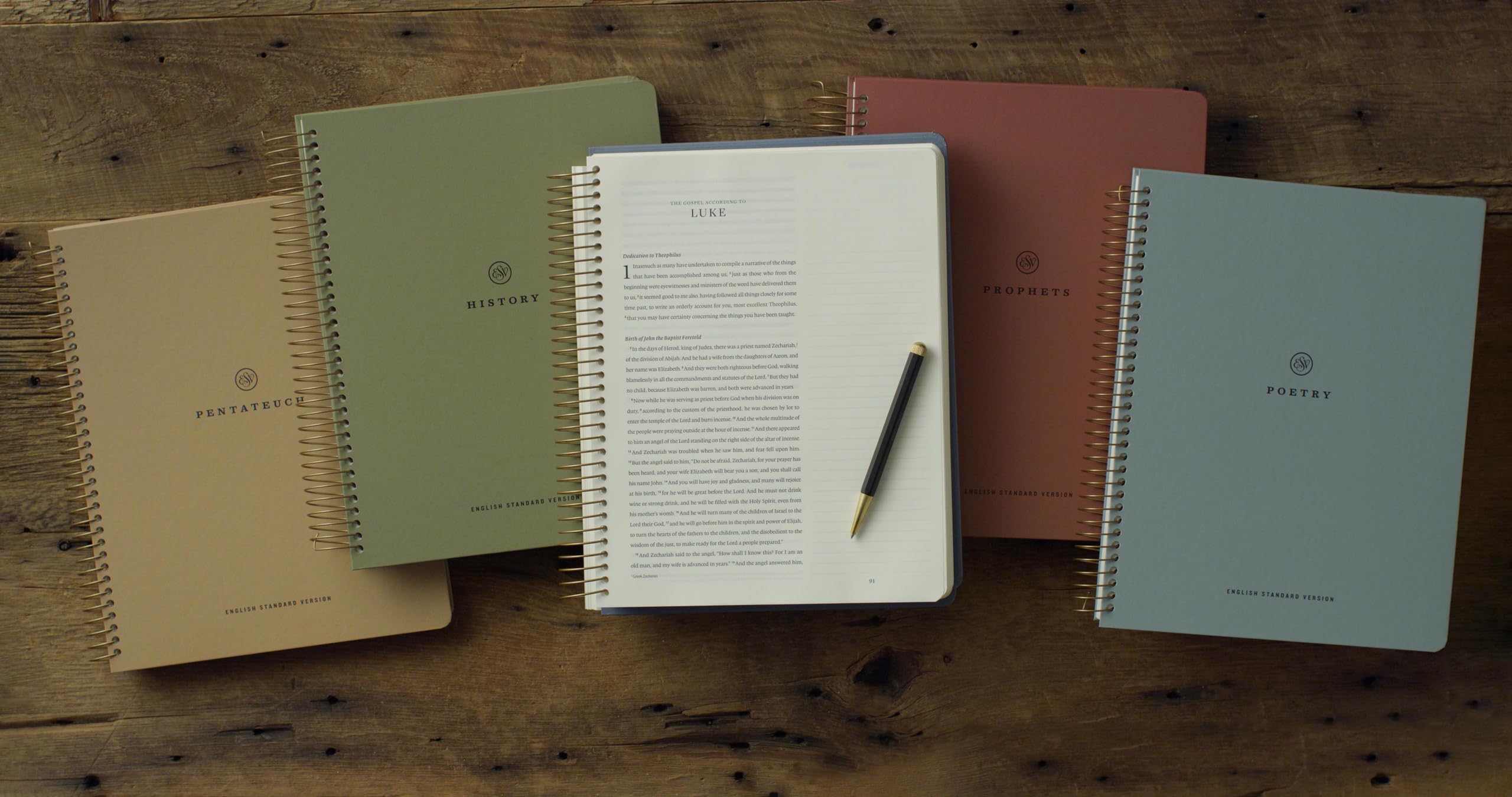 ESV Spiral-Bound Journaling Bible, Five-Volume Set (Hardcover): Holy Bible, English Standard Version ESV Spiral-Bound Journaling Bible, Five-Volume Set (Hardcover): Holy Bible, English Standard Version Product Bundle