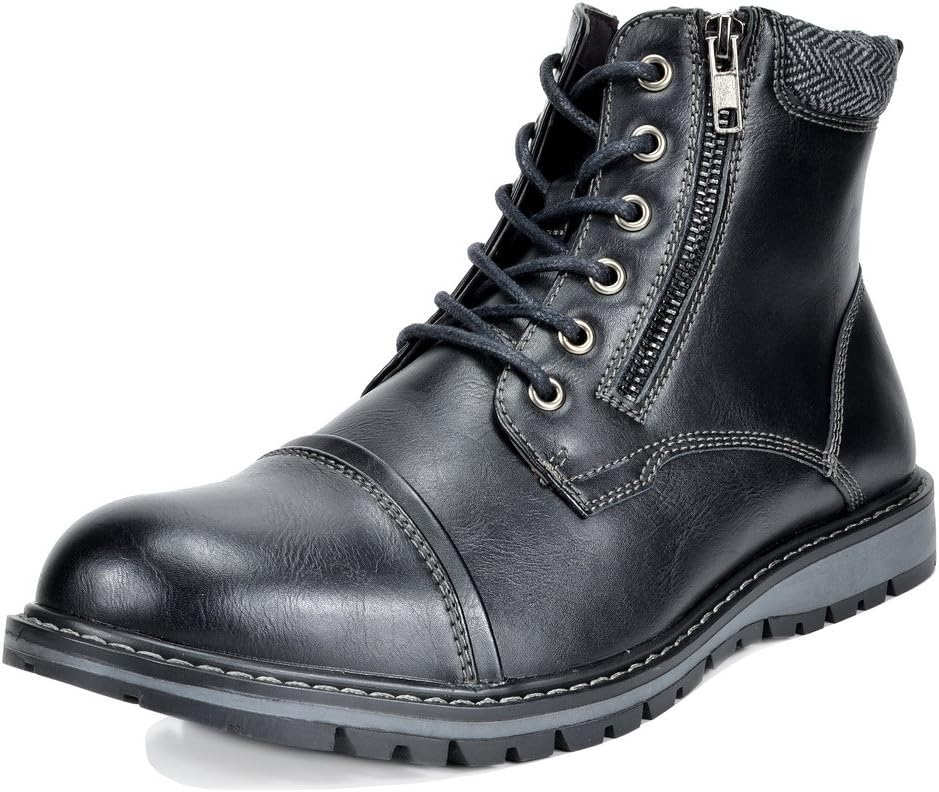 Bruno Marc Men's Apache Motocycle Combat Ankle Boots