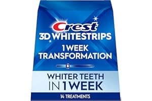 Crest 3D Whitestrips 1 Week Transformation At-home Teeth Whitening Kit, 14 Treatments, 8 Levels Whiter