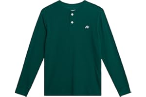 AEROPOSTALE Boys Long Sleeve Thermal Henley Shirt - Soft Fleece Waffle Knit Thermal Shirt - Cozy Boy Shirts for Layering 8-16