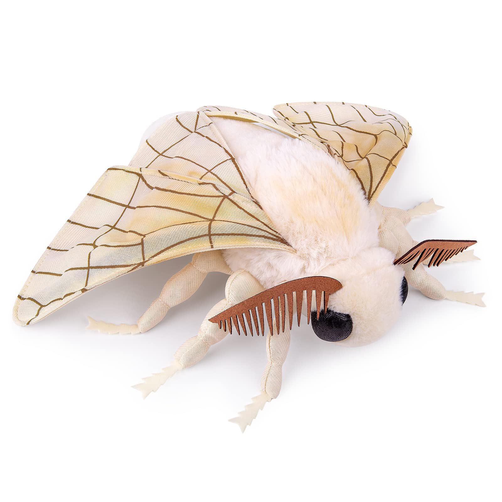PuffPurrs Silk Moth Plush - Lifelike 11in Soft Wings Moth Toy, Realistic Butterfly Plush Gift — image 1