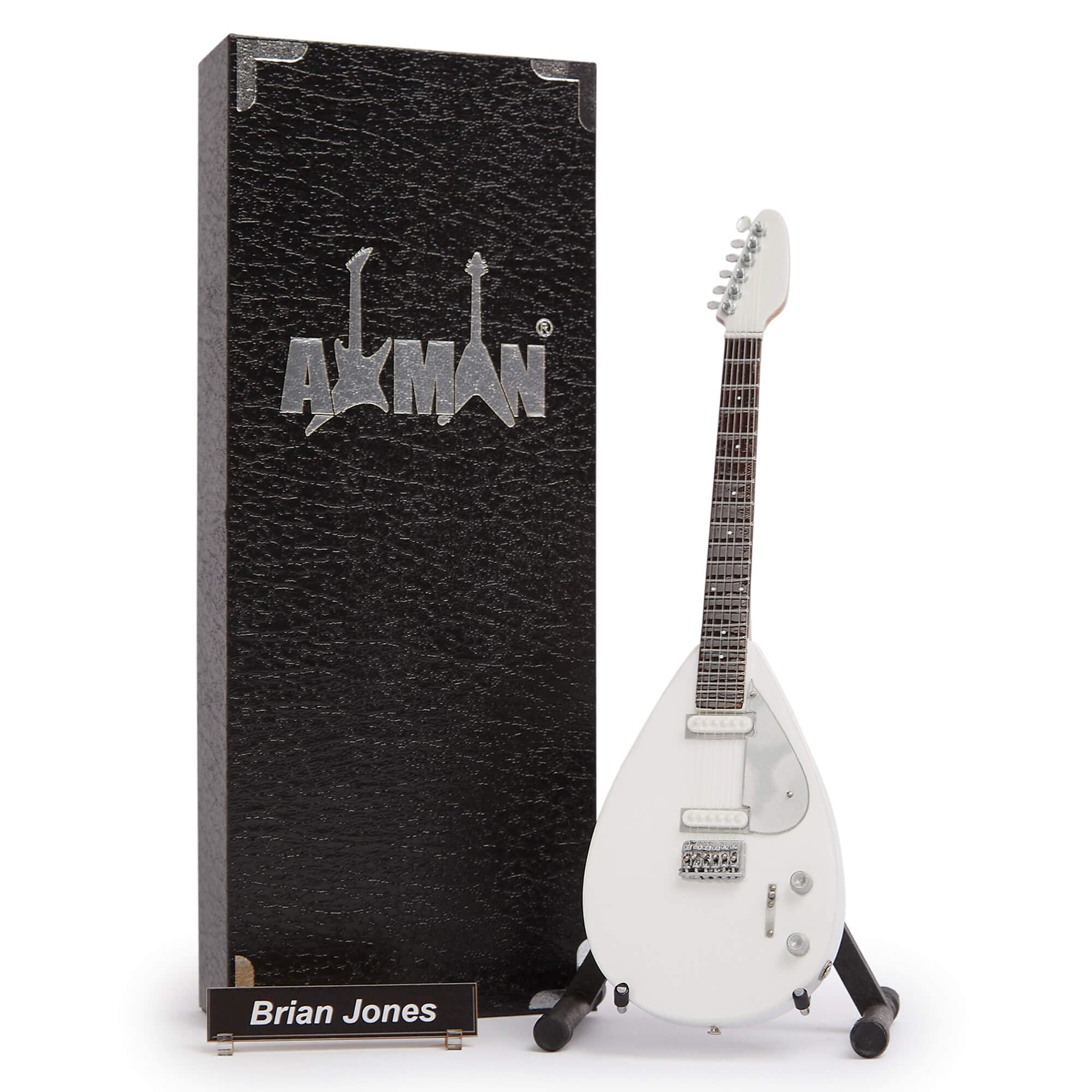 Axman Brian Jones (Stones) Miniature Guitar Replica - Music Gifts - Handmade Ornamental 1/4 Scale - Display Box, Name Tag and Miniature Guitar Stand Included — image 1