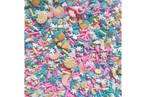 MO SHENG ACCESSORY 40g Mini Moon and Sun Fimo Polymer Slices Art Design Charms Supplies Slices Clay DIY Craft (Moon & Sun)