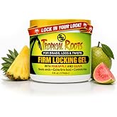 Bronner Bros Tropical Roots Firm Locking Gel for Braids, Locs &amp; Twists, 6oz | Extra Firm Hold Braiding Gel for Braids, Locs, Twists &amp; Starting Locs, For Frizz Control, Moisture &amp; Shine, Pineapple &amp; Guava