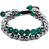 KARMAPLEDGE Healing Crystal Bracelets for Womens and Mens, Spiritual, Positive Energy & Balance, Handmade Natural Crystal Beads Bracelets