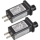 SIGANDG 30V 6W LED Transformer Replacement Class 2 Power LED Controller with 8 Modes Supply for Christmas String Light Inflatable Decorations IP44 Waterproof Low Voltage Transformer(2 Pcs)