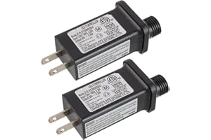 SIGANDG 30V 6W LED Transformer Replacement Class 2 Power LED Controller with 8 Modes Supply for Christmas String Light Inflatable Decorations IP44 Waterproof Low Voltage Transformer(2 Pcs)