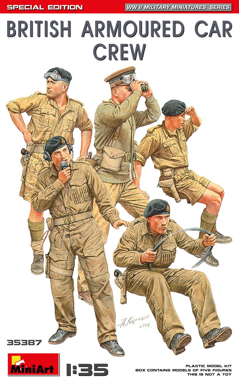 Miniart 1:35 - British Arrmour ed Car Crew, Spec Edition, Molded Color