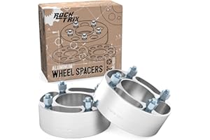RockTrix - 2 inch ATV Wheel Spacers (4x110, 74mm Bore, 10x1.25 Studs Nuts) Compatible with Honda Yamaha Suzuki Bombardier (Read Listing for Year Model Info) UTV V4 50mm Silver 2pcs