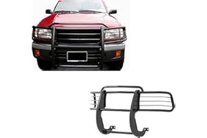 BLACK HORSE OFF ROAD Black Horse Grille brush Bumper Guard Modular Black Compatible with 1996-1998 Toyota 4Runner|1998-2000 Toyota Tacoma-17T80202MA
