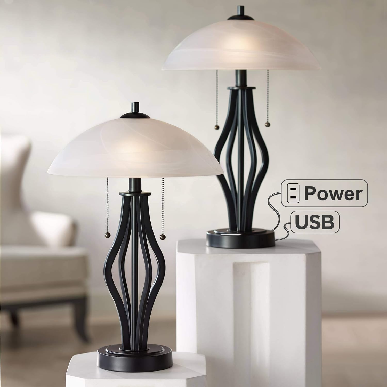 Best table lamp with glass base