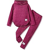 LKALPSQ Toddler Girl Fall Clothes Set Warm Sweatshirt Pants Long Sleeve Sweatsuits Winter Hooded Pullover Outfits
