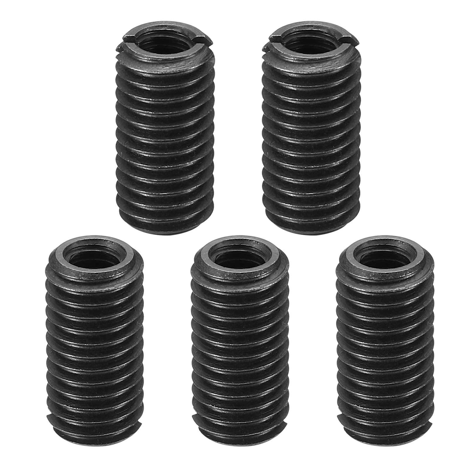 PATIKIL Grade 8.8 Carbon Steel Threaded Repair Insert Nut, 5pcs M6x1 Female to M10x1.5 Male High Strength Screw Sleeve Inserts Reducing Adapter Reducer 20mm