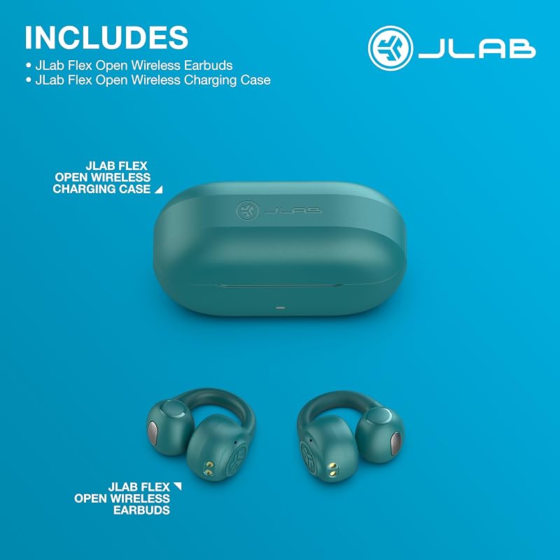 Flex Auriculares Oído Abierto - Inalámbricos Bluetooth, Verde Azulado