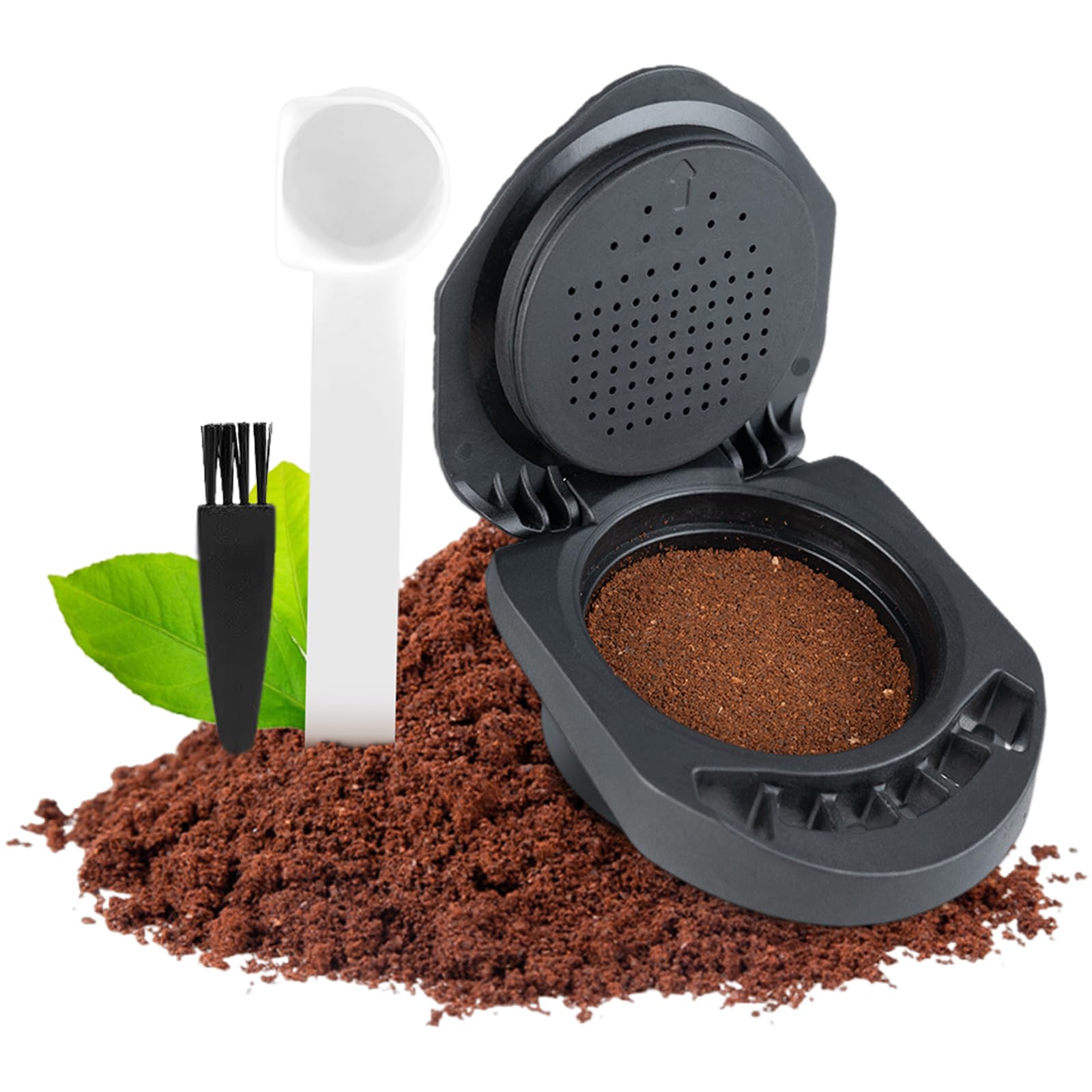 FOVNOT Reusable Capsule Adapter for Dolce Gusto, Coffee Capsule Converter Adapter Refillable Coffee Capsule Adapter Compatible with Piccolo XS/EDG 305/EDG 606.S/Genio S/Genio Mini