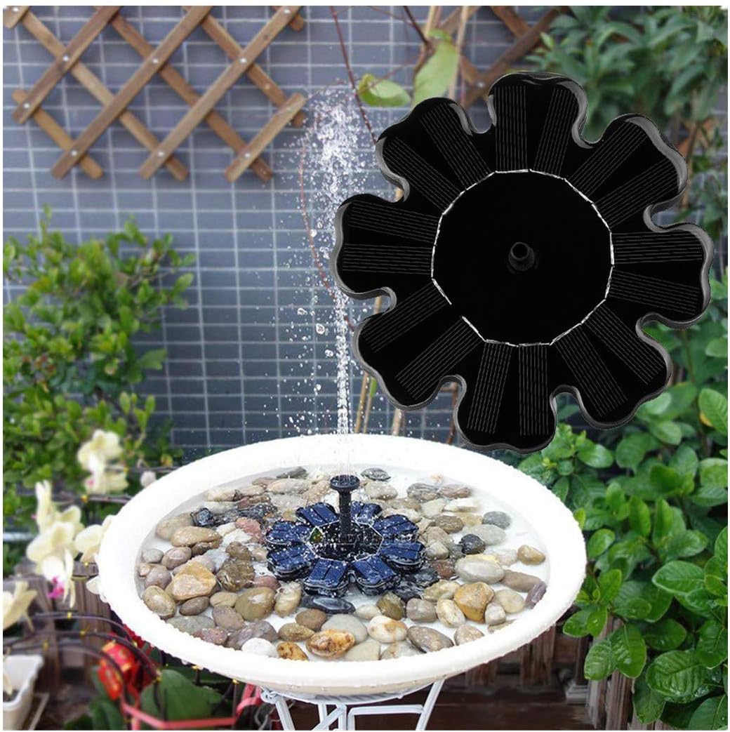 DWQuee 2pcs Solar Fountain Pump, Solar Powered Fountain Free Standing Floating Water Pumps for Birdbath Garden and Patio,Pond, Pool