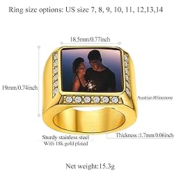 FindChic Personalized Signet Rings for Men 18K Gold