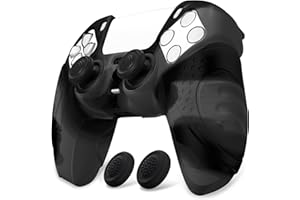 eXtremeRate PlayVital Guardian Edition Ergonomic Soft Anti-Slip Controller Silicone Case Cover for p s 5, Rubber Protector Sk