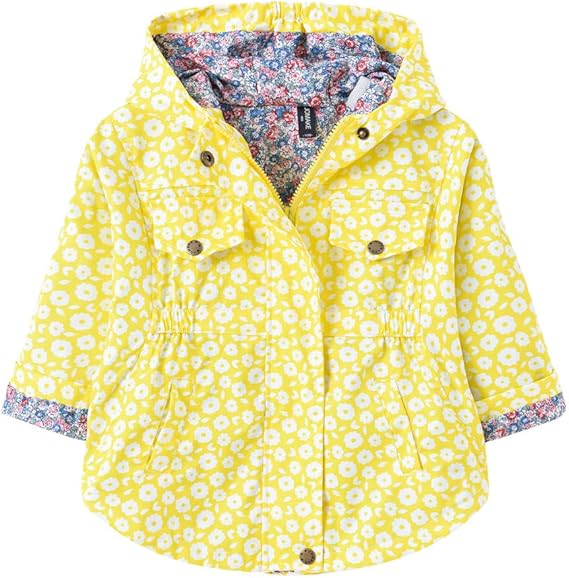 Amazon ベビ 服 コート 冬 長袖 子供服 ジャケット 女の子 軽量 キッズ アウター 防寒 防风 赤ちゃん ジャンパー 春秋 軽量 フード付き 上着 可愛い 花柄 暖かい カジュアル ジッパー ウェスト缔める 通園 通学 普段着 アウトドア コート ジャケット