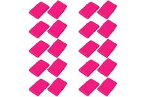 Mallofusa 10 Pack Sports Wristband Sweatband Gym Yoga Wrist Support Sweatband Cotton Wrist Wraps