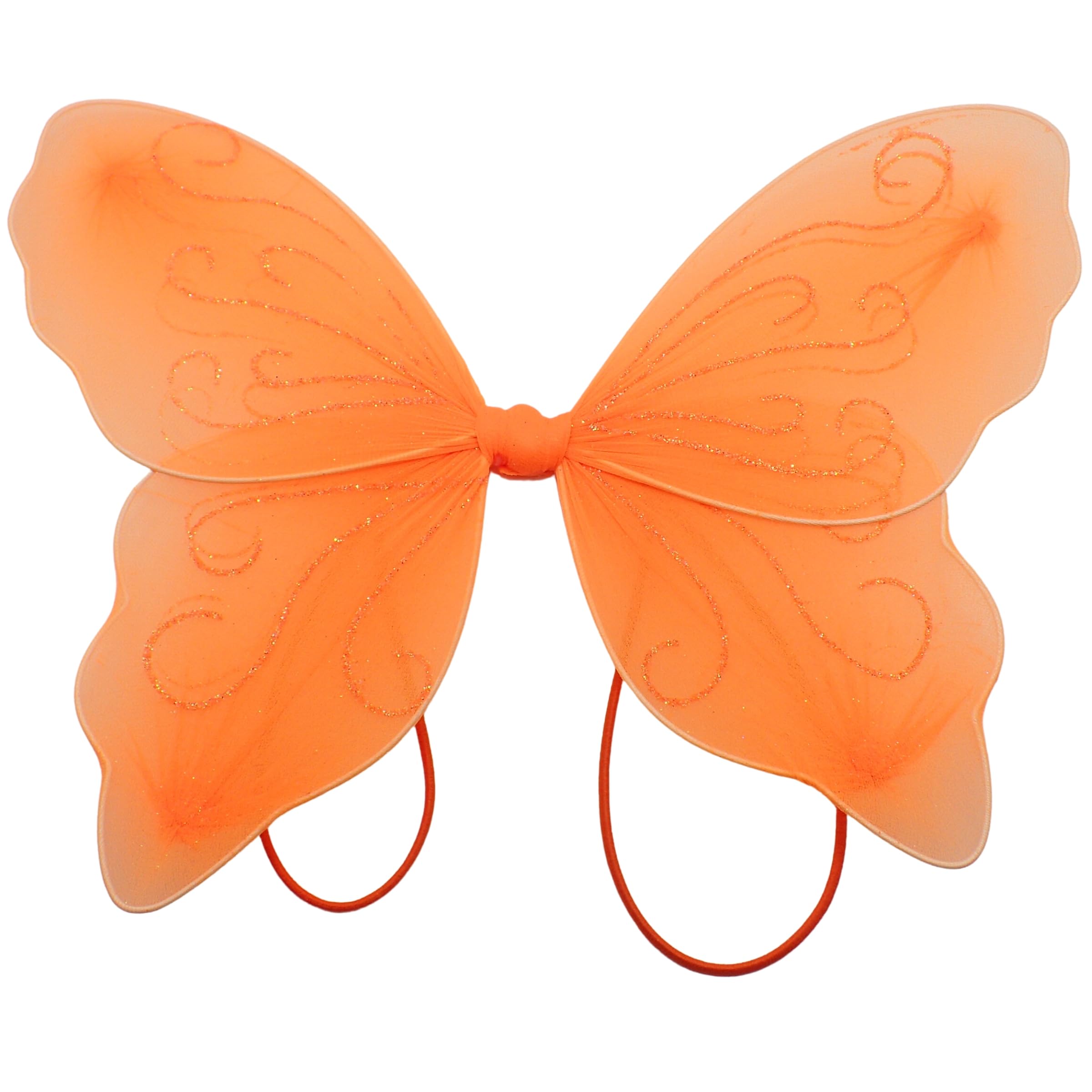 Topkids Accessories Wings Fairy Butterfly Pixie Tinkerbell Fancy Dress Outfit Girls Dressing Up Costume Baby Toddler Kids Childs Small Tiny Mini Toy Angel Fairywings (Orange)