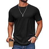 COOFANDY Men's T Shirt Short Sleeve Cotton Blend T-Shirts Crew Neck Casual Summer Basic Tee Shirts