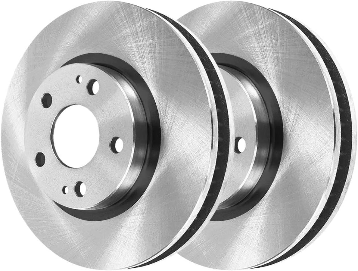 AutoShack R41586PR Pair of 2 Front Driver and Passenger Side Disc Brake Rotors
