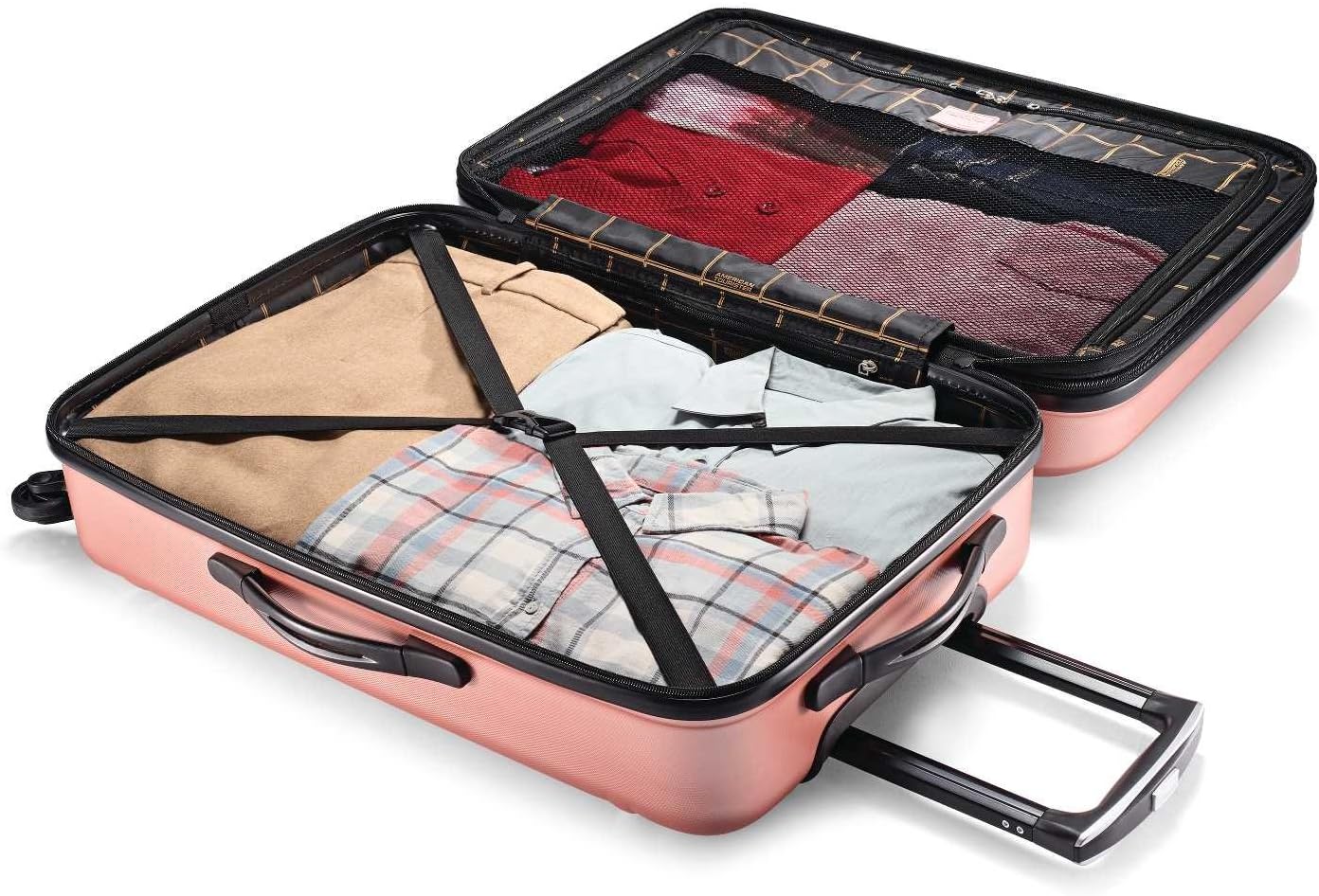 american tourister rose gold suitcase