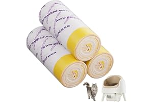 GENERIC Cat Litter Box Liners 60 Pack - Compatible with Petpivot Autoscooper 11, Neakasa Drawstring Design, Heavy Duty & Leak-Proof, Replacement Waste Bags
