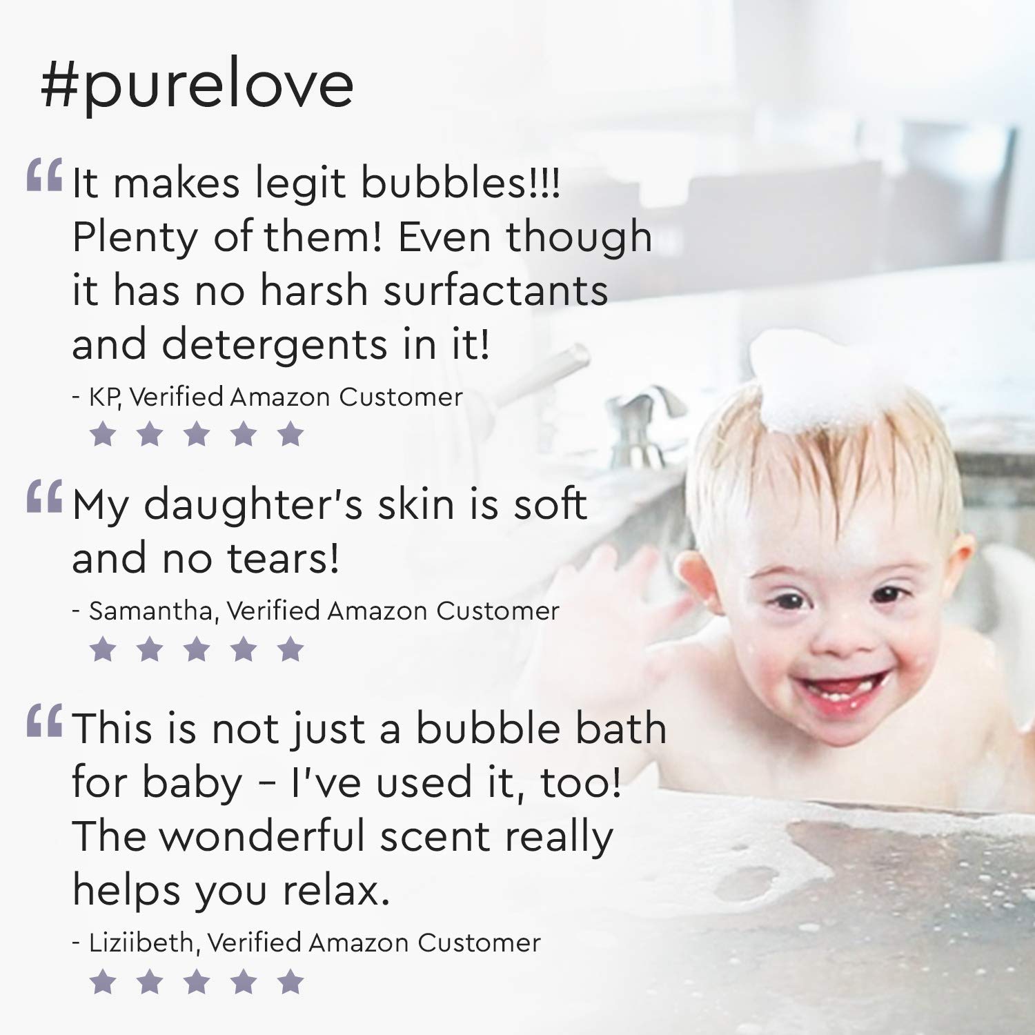 Puracy Natural Baby Bubble Bath, Lavender & Vanilla, Tear-Free, Hypoallergenic, Nontoxic, 16 Ounce: Beauty