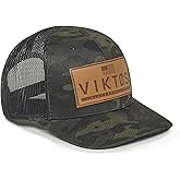 VIKTOS Men's Archetype MC Snapback Hat - Breathable Casual Outdoor Front-Square Mid-Profile Baseball Cap w/Leather Patch Logo