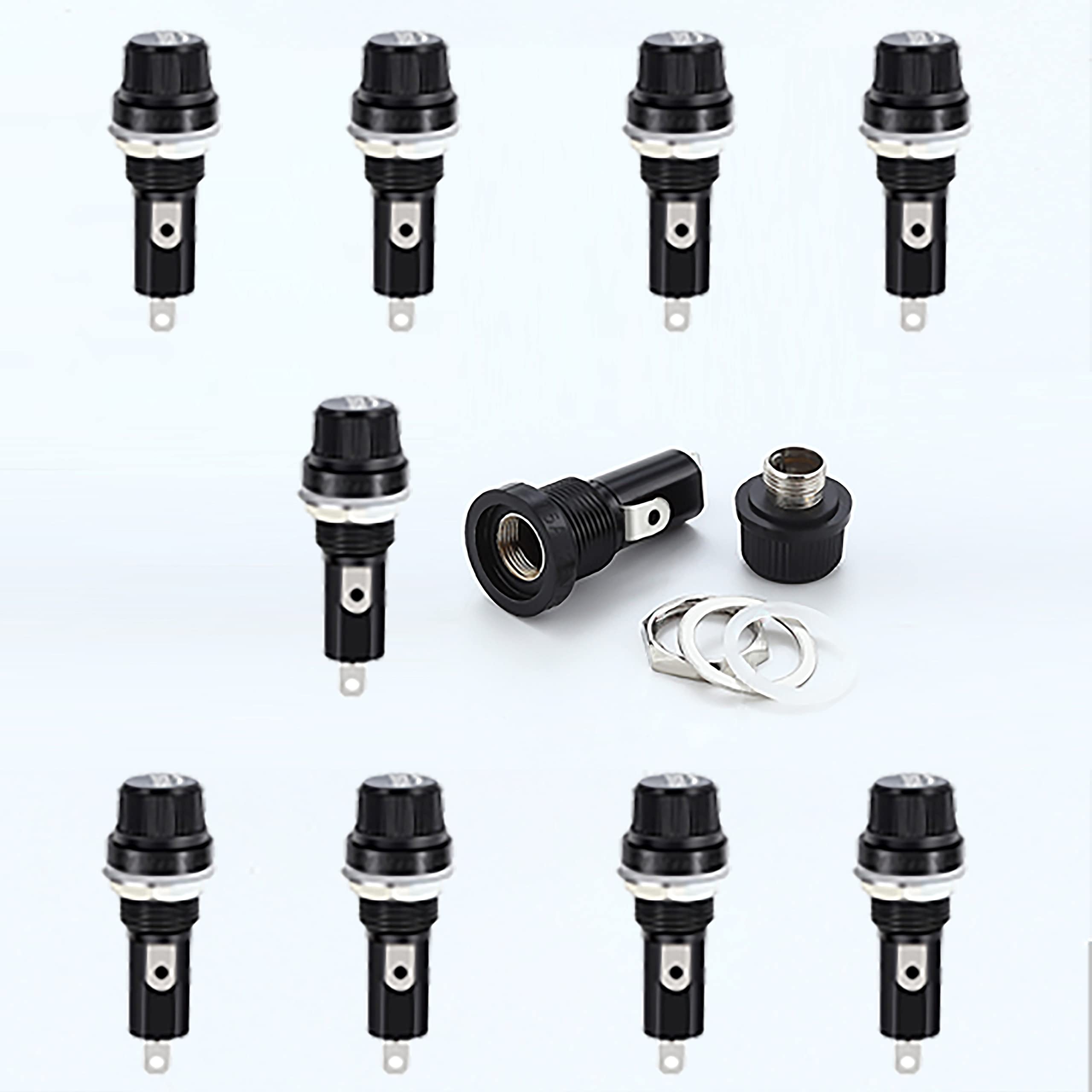 Panel Mount Screw Cap Fuse Holder Hole Plug Case