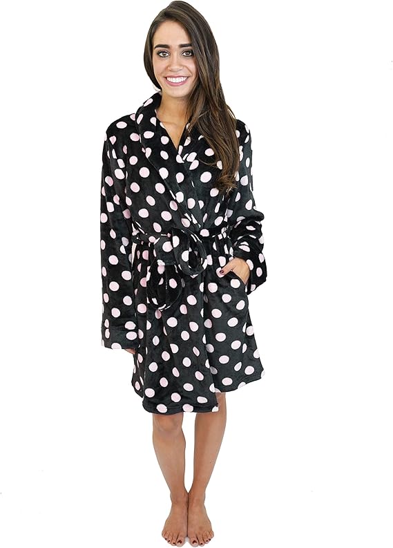 Cherokee Womens Cherokee Women S Plush Robe Amazon Ca Clothing Shoes Accessories