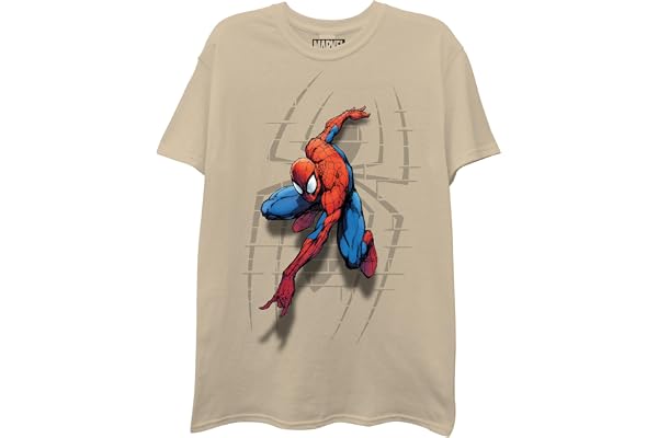 Marvel Men’s Spider-Man Graphic Men's T-Shirt - Marvel Comics Adult Unisex Short Sleeve Tee – Multiple Spidey & Venom Designs