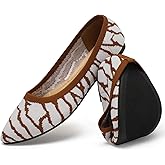 katliu Women's Flats Knit Comfort Pointed Toe Ballet Flats Shoes Casual Slip On Shoes