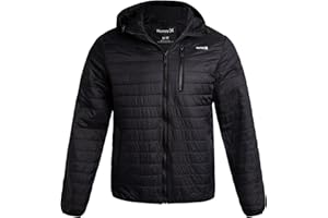 Hurley Mens Puffer Jacket - Lightweight Packable Insulated Winter Coat for Men - Weather Resistant Quilted Outdoor Jacket