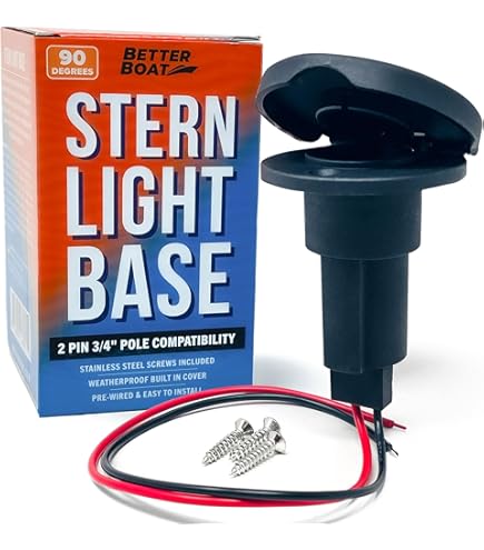 Base Plug-in LightArmor Marine 2 Broches – Ronde En Acier Inoxydable Pour Feux De Navigation Bateau