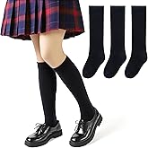 AMENLAN Kids Knee High Socks Boy Girls Cotton School Uniform Breathable Casual Sports Socks 3 Pairs