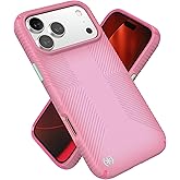 Speck Presidio LUX Grip for iPhone 17 Pro Max Case, MagSafe-Compatible, Slim Protective Case, IBIS Pink/Dark IBIS/KANOM Green