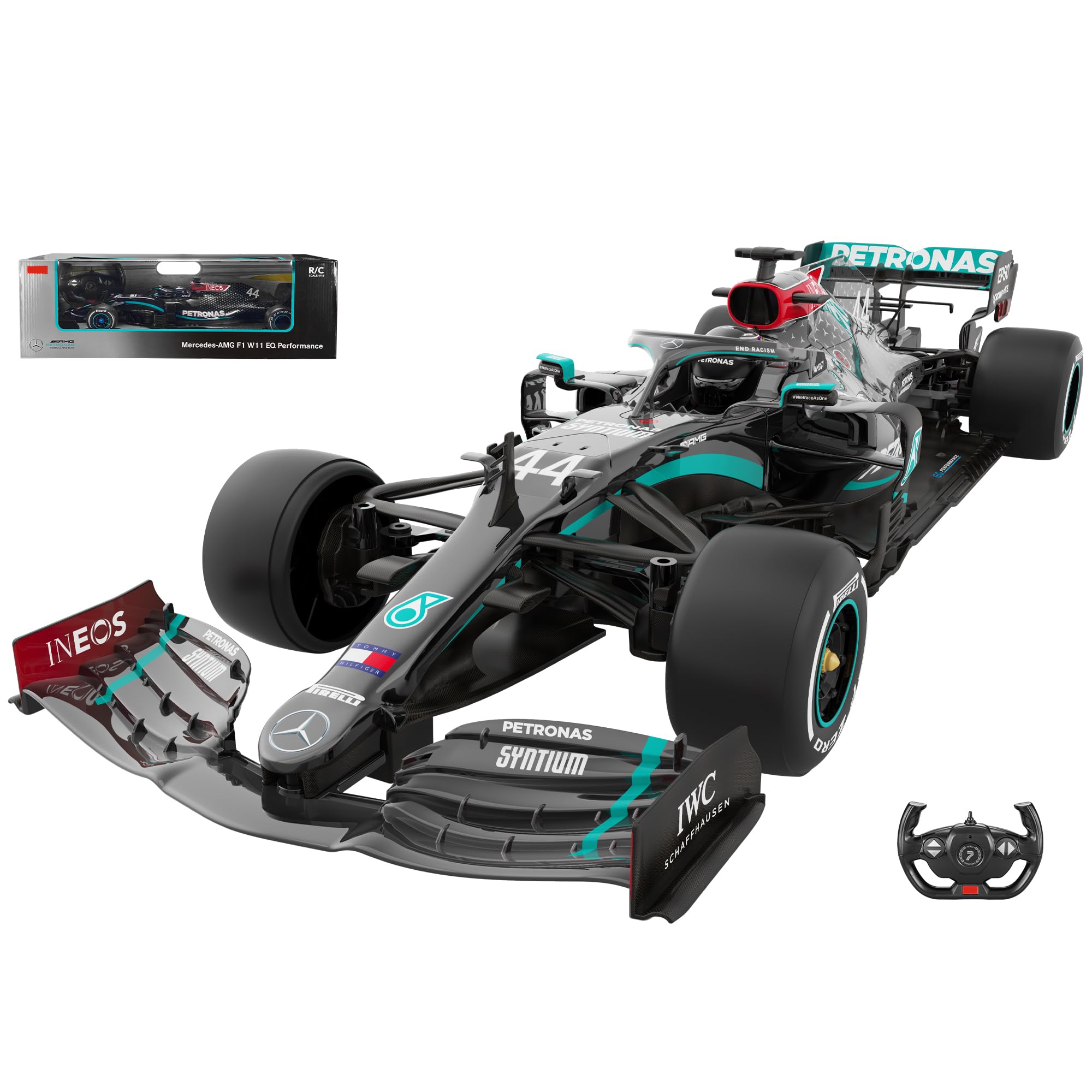 Voltz Toys Authentic Licensed 1:12 Mercedes-Benz F1 W11 Remote Control Vehicle - RC for Kids and Adults - 2.4GHz RC for Gift (1:12 Mercedes-Benz F1 W11)