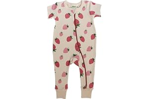 Parade Organic Signature Print '2-Way' Zip Romper - Short Sleeve