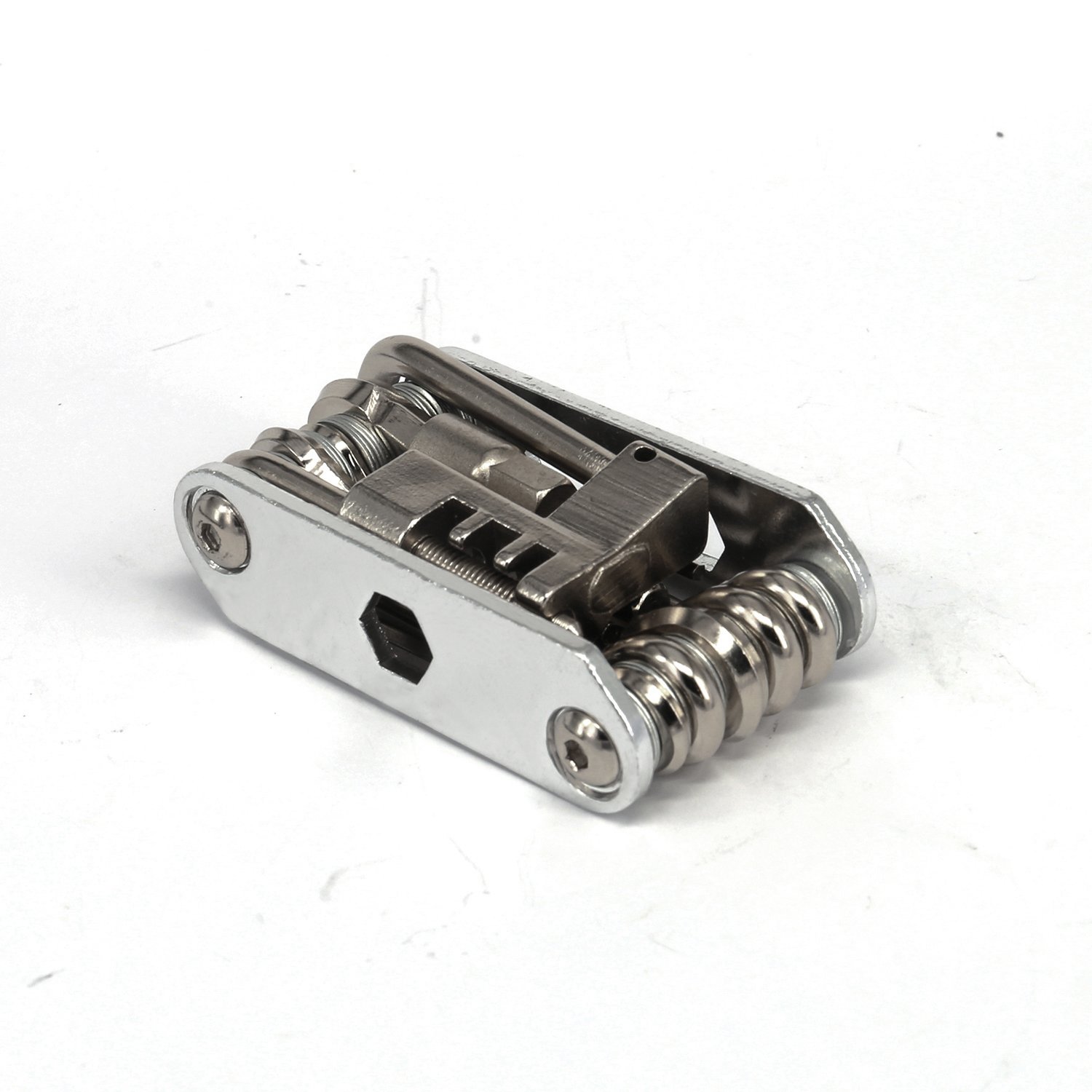 Portable Bike Bicycle Cycling Mechanic Repair Tool Kit- 14 in 1 Multi-function-Silver-SCS ETC