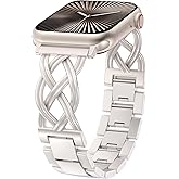 TOYOUTHS Dressy Bracelet Compatible with Apple Watch Bands 38/40/41/42/44/45/46/49mm Women, Celtic Stainless Steel Metal Fancy Nice Pretty Strap for iWatch Series 11 10 9 8 7 6 5 4 Ultra/SE 3 2 1