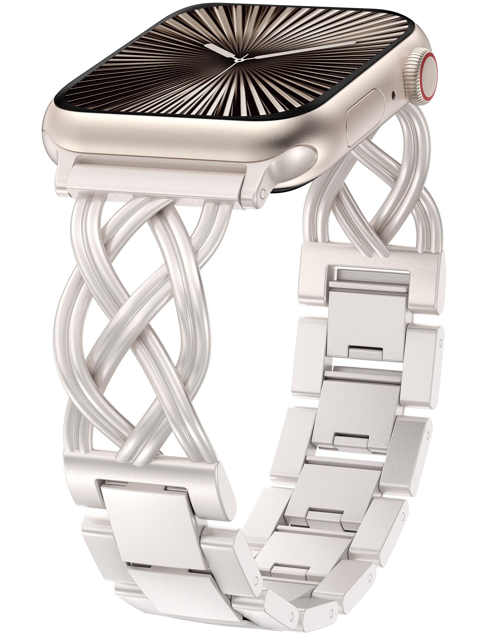 TOYOUTHS Dressy Bracelet Compatible with Apple Watch Bands 42/41/40/38mm Women, Celtic Stainless Steel Metal Fancy Nice Pretty Strap for iWatch Series 11 10 9 8 7 6 5 4 SE 3 2 1, Starlight