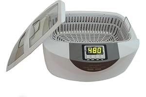 iSonic P4820-WPB Commercial Ultrasonic Cleaner, 2.6Qt/2.5L, White Color, Plastic Basket, 110V