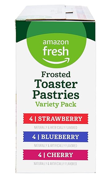AMAZON FRESH – TOASTER PASTRIES VARIETY PACK (STRAWBERRY, BLUEBERRY, CHERRY), 12CT