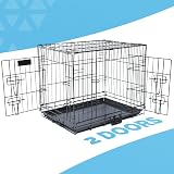 FurDreams 30 inch Folding Dog Crate Medium Dogs Heavy-Duty Metal Cage view 3