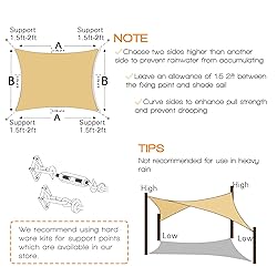 Artpuch 6.5'x10' Sun Shade Sails Canopy Rectangle